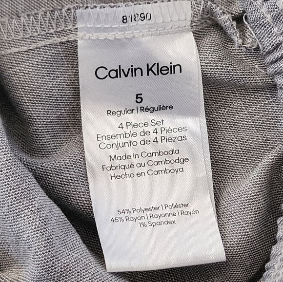 CALVIN KLEIN formal suit vest, pants, tie set, grey/purple, size 5T - Picture 4 of 4